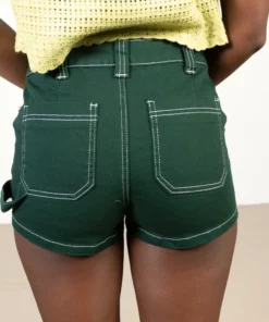 Forest Green Denim Carpenter Shorts -US Clothing Shop 173 3291GogoCarpGreenShortBack 38357.1680279342