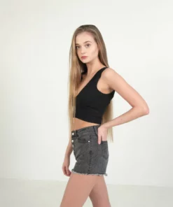 Face Denim Shorts -US Clothing Shop 173 3299side 53668.1678985006