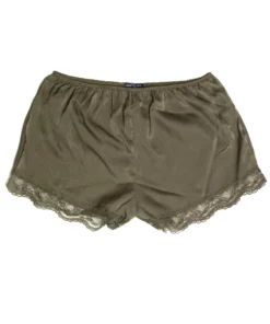 Lace Hem Satin Shorts (Olive) -US Clothing Shop 173 3308 1 70027.1687177867