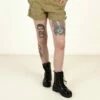 Olive Green Cotton Utility Shorts