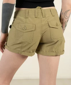 Olive Green Cotton Utility Shorts 7 Olive Green Cotton Utility Shorts -US Clothing Shop 173 3309oliveutilityshortpocket 15103.1683132492