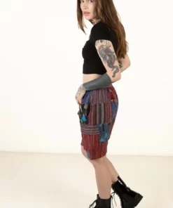 Indigo Mushroom Patchwork Cargo Shorts 9 Indigo Mushroom Patchwork Cargo Shorts -US Clothing Shop 173 331mushcargofullside 56772.1682629208