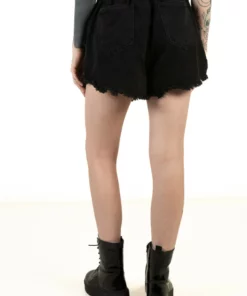 Distressed Denim Black Shorts -US Clothing Shop 173 3329distressedback2 32773.1682629385