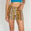 Golden Paisley Floral Short