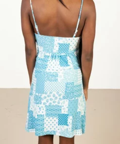 Patchwork Tie Front Dress 10 Patchwork Tie Front Dress -US Clothing Shop 174 6832PatchworkDressBack 18180.1680288390