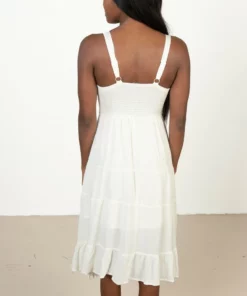 Ivory Satin Bustier Dress -US Clothing Shop 174 6851BustierMaxiIvoryback2 38991.1680276152