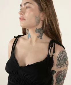 Black Elastic Empire Waist Maxi Dress -US Clothing Shop 174 6862TunnelWaistmaxiblkdet 78003.1683132414