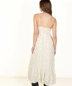 Daisy Elastic Empire Waist Maxi Dress -US Clothing Shop 174 6869DaisyMaxiCreamBack 79376.1683149274