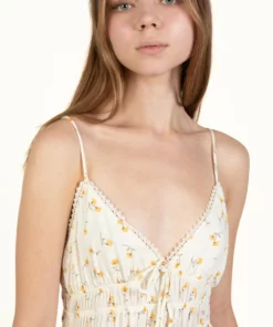 Daisy Elastic Empire Waist Maxi Dress -US Clothing Shop 174 6869DaisyMaxiCreamDetail 37133.1683148977