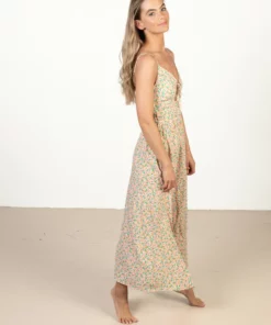 Padded Cup Ditsy Floral Maxi Dress