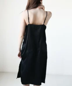 Black Midi Slip Dress -US Clothing Shop 174 6885 BlkSlipDressBack 64840.1685553033
