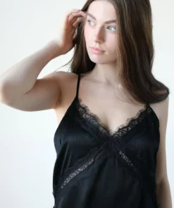 Black Midi Slip Dress