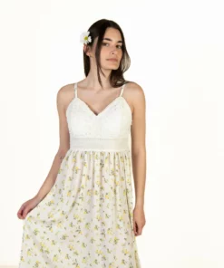 Crochet Top Daffodil Maxi Dress