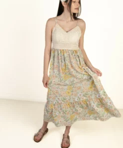 Crochet Top Meadow Maxi Dress