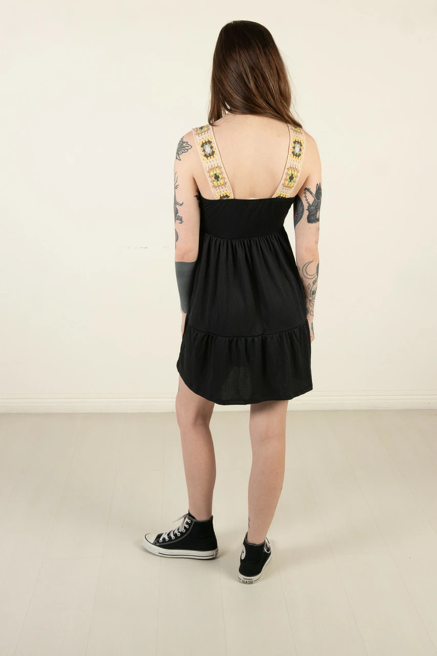 Black Crochet Strap Dress 6 Black Crochet Strap Dress - Image 6
