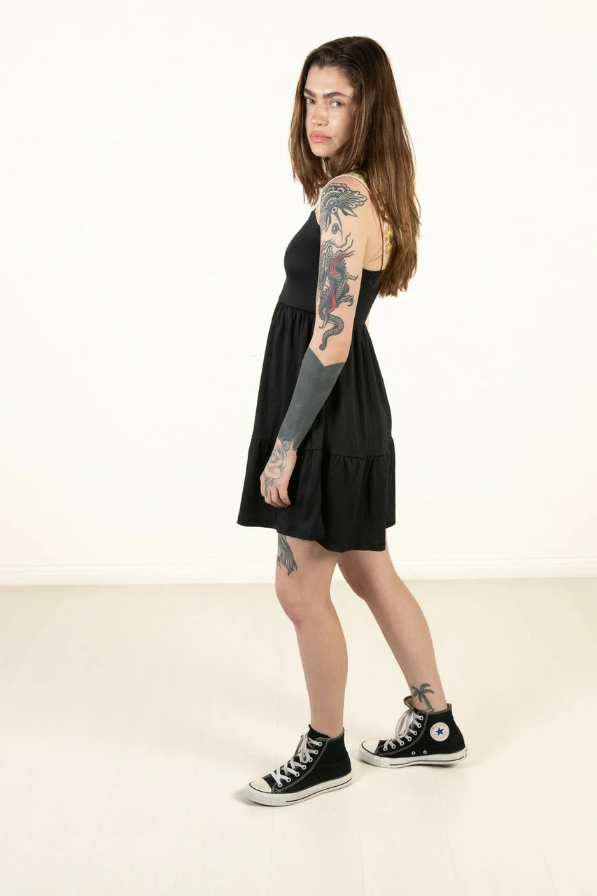 Black Crochet Strap Dress 2 Black Crochet Strap Dress - Image 2