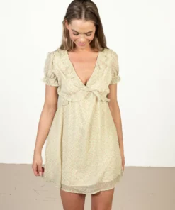 Sage Green Ruffle Floral Mini Dress -US Clothing Shop 174 6907SageGrnRufflesidefront2 86534.1680277489