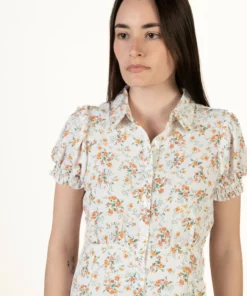 White Floral Shirt Dress -US Clothing Shop 174 6908floralshirtcu 96903.1682112616