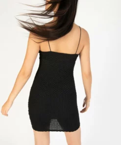 Black Bubble Knit Cami Dress -US Clothing Shop 174 6914 BlkBubbleDressBack 4654 78854.1689263972