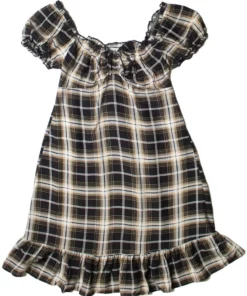 Onyx Plaid Puff Sleeve Babydoll Dress -US Clothing Shop 174 6927 1 39796.1689264697