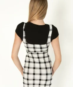 2 Piece Black Plaid Mini Dress With Tee -US Clothing Shop 174 6929 BlkPlaidMiniBack 174 6929 BlkPlaidMiniFull 28334.1691090760