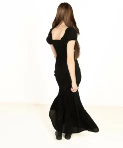 Black Lace Up Milkmaid Maxi Dress 8 Black Lace Up Milkmaid Maxi Dress -US Clothing Shop 174 6937 BlkPuffLAceUpDressBack2 68063.1687178109
