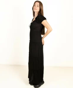 Black Lace Up Milkmaid Maxi Dress 10 Black Lace Up Milkmaid Maxi Dress -US Clothing Shop 174 6937 BlkPuffLAceUpDressSide 16852.1687178109