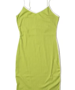 Moss Green White Trim Mini Dress -US Clothing Shop 174 6966 1 24066.1688066985