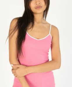 Pink Lemonade White Trim Mini Dress