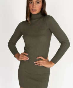 Olive 90's Sweater Dress