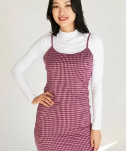 2 Piece Plaid Mini Dress With Long Sleeve Tee -US Clothing Shop 174 7012 PlaidMiniFront 27900.1697861051