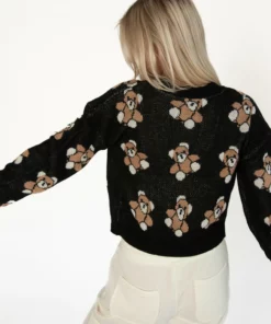 Black Teddy Bear Cardigan -US Clothing Shop 176 2403 TeddySweatBack 84391.1691638252