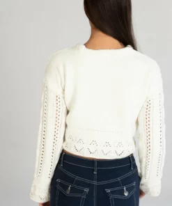 Egret Mixed Stitch Sweater -US Clothing Shop 176 2404 CreamSweatBack 02490.1696610266