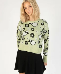 Sheep In The Meadow Pullover Sweater -US Clothing Shop 176 2411 SheepSweatFull3 5308 85796.1689265307