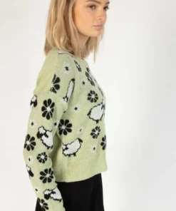 Sheep In The Meadow Pullover Sweater -US Clothing Shop 176 2411 SheepSweatSide 5320 35890.1689265309