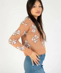 Teddy Bear Henley Sweater -US Clothing Shop 176 2412 TeddyBearSweatSide 4371 78156.1689270183