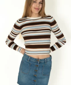 Gardenia Striped Pullover Sweater
