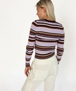 Purple Striped Pullover Sweater -US Clothing Shop 176 2420 PurpleStripeSweatBack 24905.1691638409
