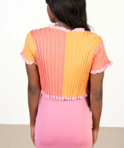 Sherbet Color Block Tie Front Cardigan -US Clothing Shop 176 2435SherbertFrontTieBack 47860.1680281509