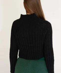 Black Funnel Neck Sweater -US Clothing Shop 176 2482 BlkFunnelSweatBack 58744.1697862306