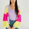 Colorblock Open Cardigan