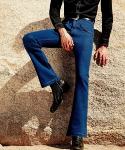 Blue Denim Western Pocket Flare Jeans 8 Blue Denim Western Pocket Flare Jeans -US Clothing Shop BO4A0049