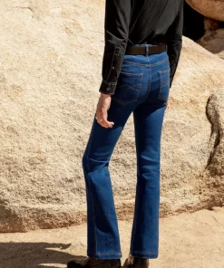 Blue Denim Western Pocket Flare Jeans 7 Blue Denim Western Pocket Flare Jeans -US Clothing Shop BO4A0081