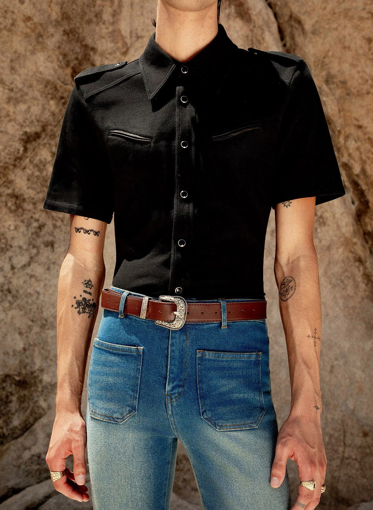 Western Leather Pocket Short Sleeve Polo 6 Western Leather Pocket Short Sleeve Polo - Image 6