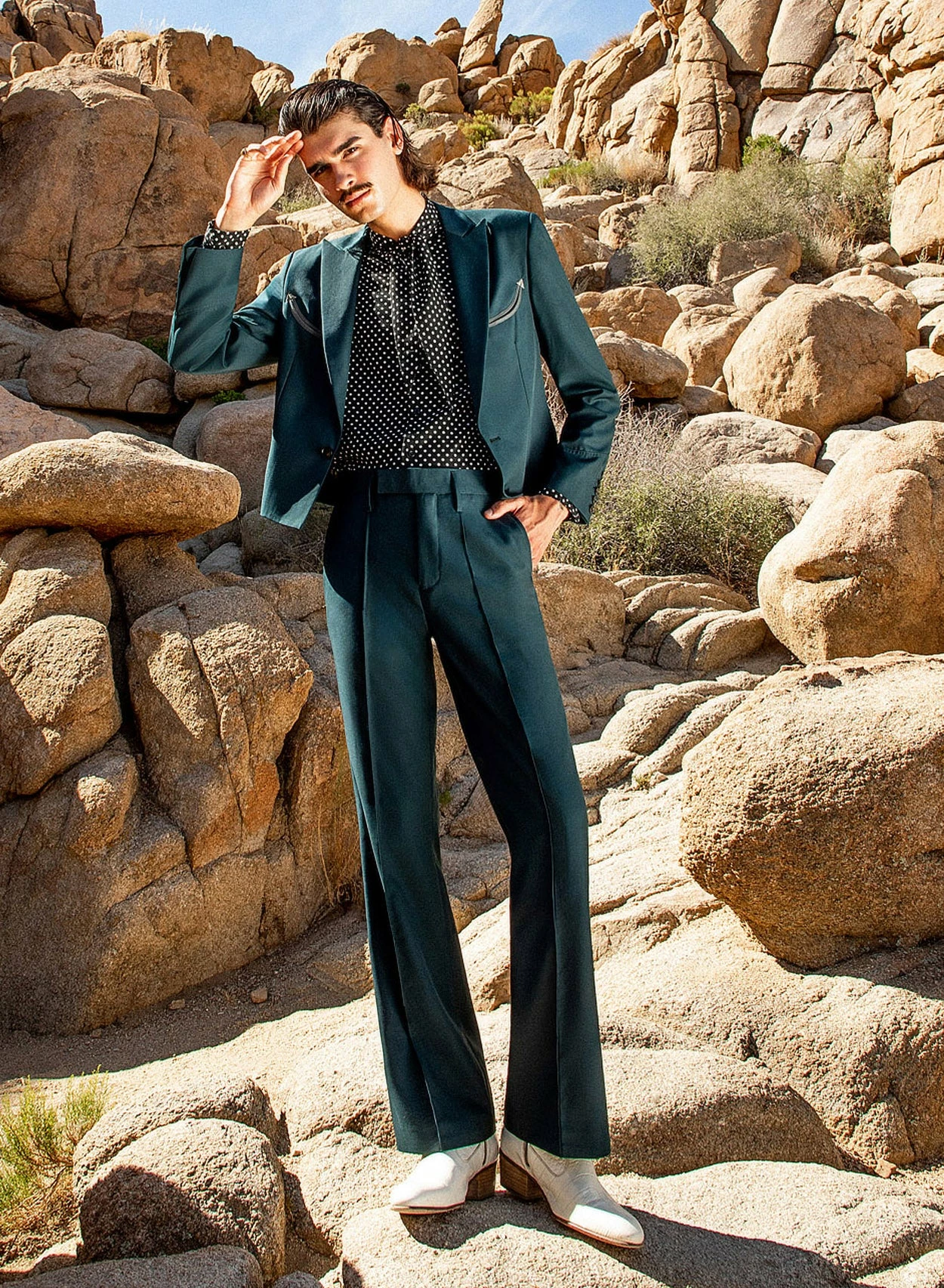 Dark Green Pin Tuck High Waisted Flared Trouser 1 Dark Green Pin Tuck High Waisted Flared Trouser