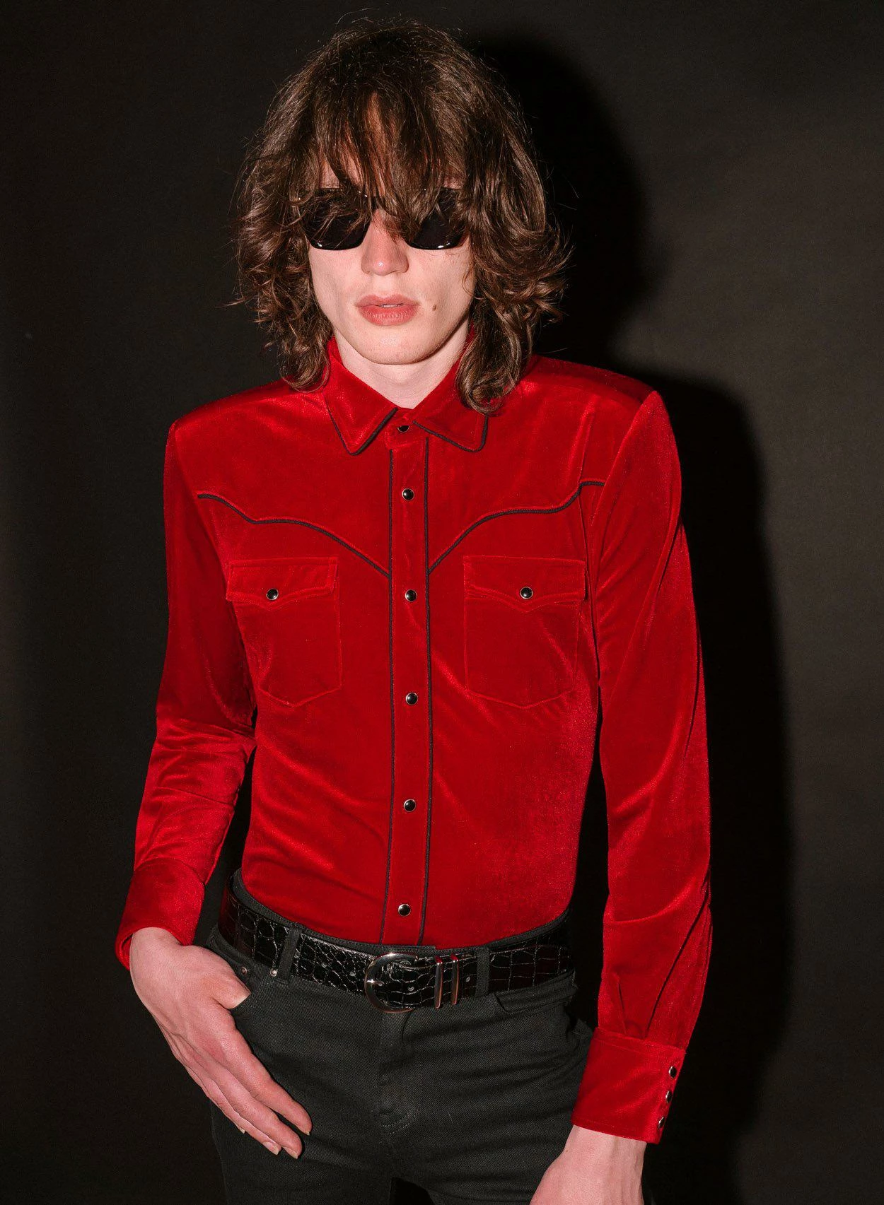 Red Velvet Western Shirt 1 Red Velvet Western Shirt