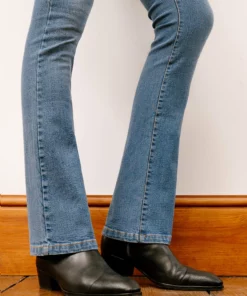 Blue Slim Fit Denim Washed Flare Jeans -US Clothing Shop DSC08690 new