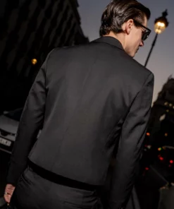 Black Cropped Double Breasted Blazer -US Clothing Shop DSC4153