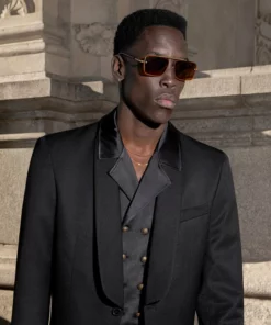 Black Cropped Shawl Collar Blazer -US Clothing Shop DSC5529