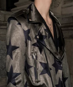 Khaki Green Star Velvet Biker 9 Khaki Green Star Velvet Biker -US Clothing Shop DSC6125